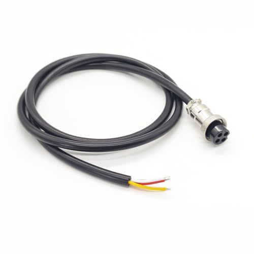 Cable conector GX16 4 pines hembra 1 metro miniatura 3