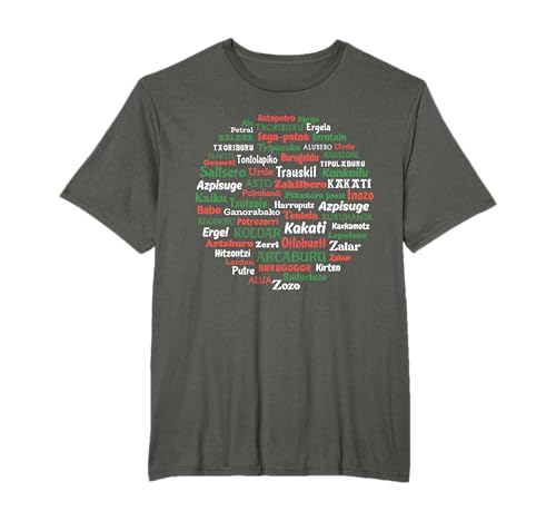 Palabras En Euskera Vocabulario Vasco Lengua Euskadi Camiseta