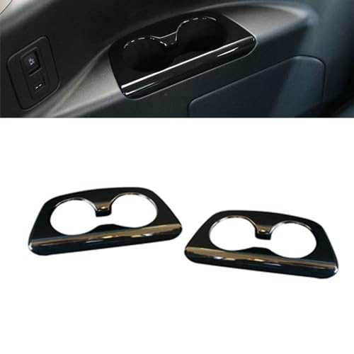 KMONDER セレナ c28 パーツ アクセサリー セレナ e-POWER 3列目カップホルダー パネル リアドリンクホルダーカバー インテリア アクセサリー ドレスアップ 内装 (ピアノブラック)