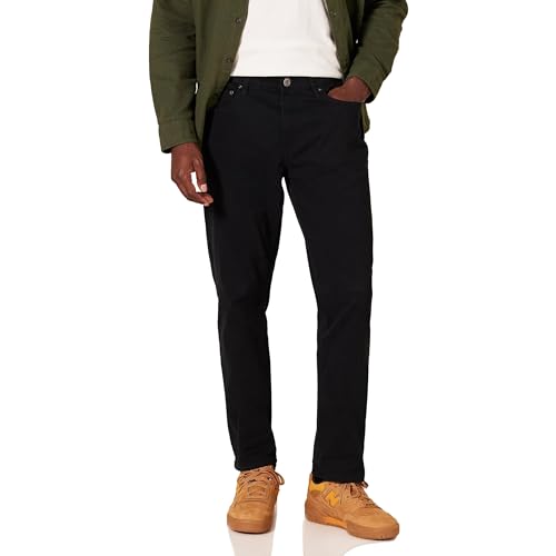 Amazon Essentials Men's Pants, Athletic-Fit, 5-Pocket Stretch, Twill Work, Big & Tall, Black, 32W x 30L