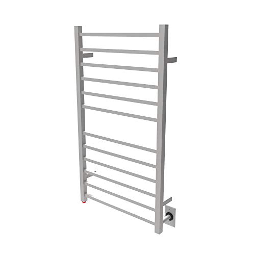 Amba Radiant Large Square RSWHL-B 12-Bar Hardwired Towel Warmer in Brushed #1