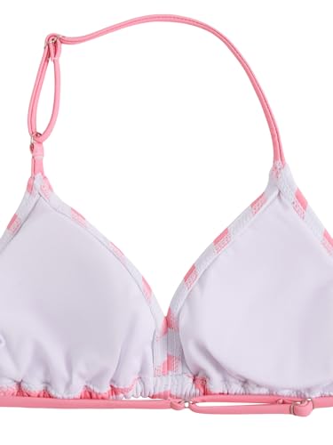 Image of RoseSeek Girl's 3 Piece Cute Bowknot Bathing Suit Halter Triangle High Waisted Swimsuit with Beach Cover Up Skirt