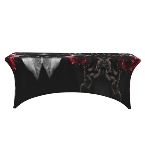 Nappe élasthanne roses noires textile gothique chic 1,8 m