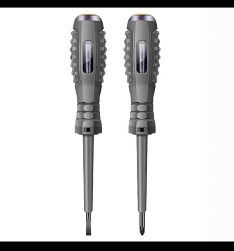 Image of High Torque Alloy Dual Light Color Light Measuring Electric Pen Induction Electric Pen Screwdriver, Non Contact Voltage Detector, Screwdriver Voltage Detector Pen (PACK OF2)