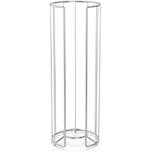 Better Living Stream Toilet Tissue Reserve, Freestanding Bathroom Storage Stand Holds for 4 Jumbo Rolls, No Assembly Required, Chrome