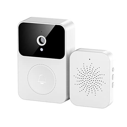 Sonnette sans Fil avec Caméra Sonnette Visuelle Intelligente 1080P HD Vision Nocturne,Audio Bidirectionnel Sonnette Vidéo à Distance sans Fil Intelligente WiFi Sonnette De SéCurité Rechargeable