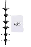Cap-Rack Basic Kappenhalter in Schwarz mit 6 Clips zum Aufhängen von bis zu 18 Baseball Caps + Zugabe von 2Stoned