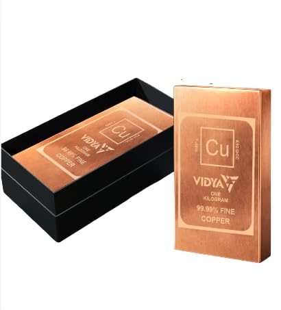Image of VIDYA 99.99% Fine Pure Copper Bar, 1 Kilogram, Investment Grade Bullion, Made in India (1 Kg)