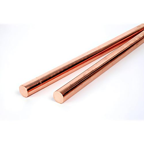 Image of Solid Copper Round Rod, 16mm Diameter, 300mm Length (1 NOS)