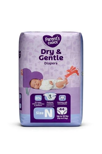 Parents Choise Dry & Gentle Diapers Size Nborn -Pack of 1- -44 Count-
