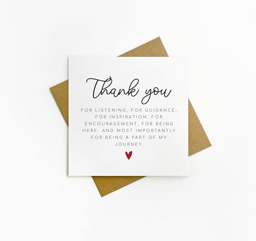 Heartfelt Appreciation Card | Thank You Card for Mentor | Inspirational Guidance Greeting | Supportive Friend Card | Journey Companion | Thoughtful Encouragement | Meaningful Connection