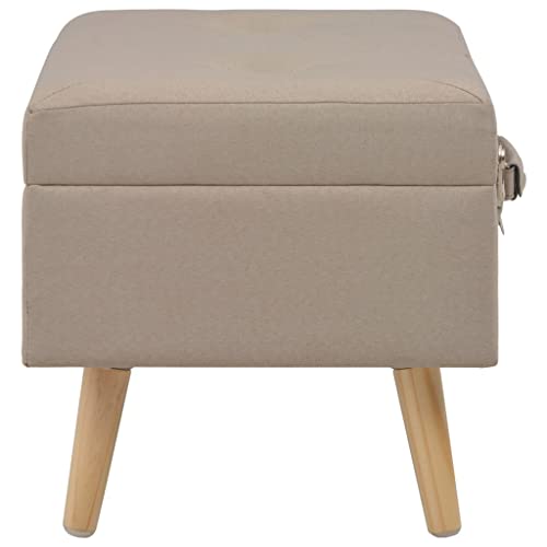 Tabourets de rangement coffre beige pour optimiser l'espace : lot de 3 poufs - 5