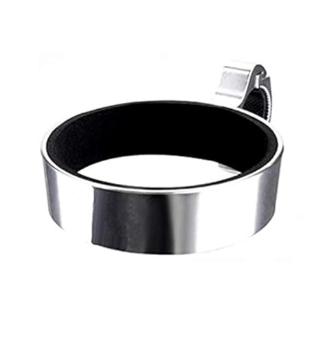 Bike Handlebar Cup Holder, Clinch Bottle Cages，Black with Multi-Way Mount for Commuters and Road Bike (Silver)