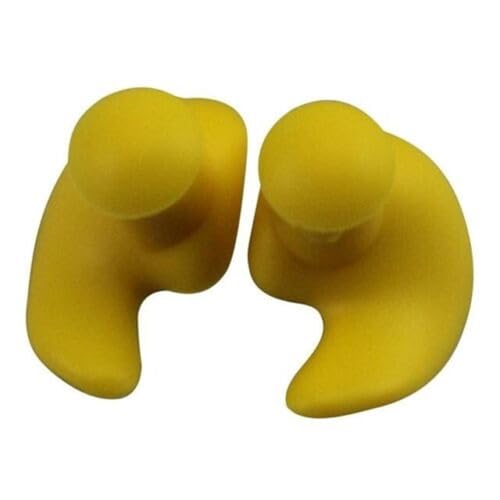 Image of James HealthPlus Premium Waterproof Silicone Ear Plugs for Swimming & Noise Reduction | Reusable Earplugs for Sleep, Meditation, Study & Travel | Ergonomic Fit with Carry Case (1 Pair Yellow)