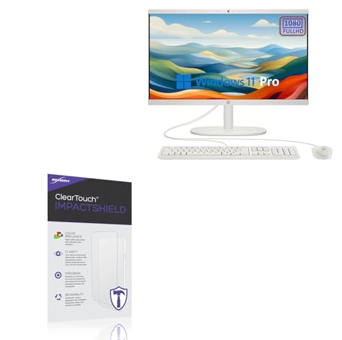 BoxWave Screen Protector Compatible With HP Newest All-in-One Desktop Computer (21.5 in) - ClearTouch ImpactShield (2-Pack), Impenetrable Screen Protector Flexible Film