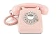 GPO 746ROTARYPINK Retro Telefon mit Wählscheibe im 70er Jahre Design Pink- Nelke Rosa
