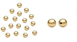 100pcs Adabele Real Yellow Gold Plated Sterling Silver 2mm (0.08 Inch) Small Tiny Seamless Round Loose Beads Spacer for DIY Craft Jewelry Making SS255