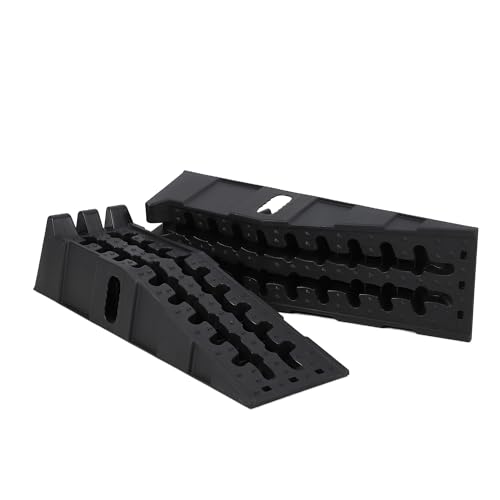 GarveeTech 2 Pack Heavy Duty Car Ramps for Oil Changes, 15 Ton (30,000 LB) Capacity, 6.7 Inch High Lift Vehicle Service Ramps, Non-Slip & Weather Resistant, for Home Garage Use