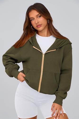 PRETTYGARDEN Hoodies for Women Sweatshirt Zip Up Hoodie Fall Fashion 2025 Trendy Long Sleeve Jackets Winter Clothing Outfits