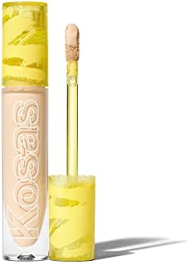 Kosas Revealer Concealer - Medium Coverage Makeup, Conceals Dark Circles Under Eyes, Dark Spots and Blemishes (Tone 04)