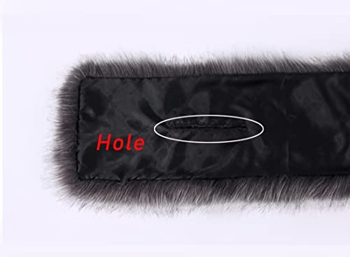 Women's Long Faux Fox Fur Wraps Pashminas Winter Elegant Faux Fur Long Shawl Stole Scarf For Bridesmaid Bridal3