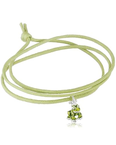 Heartbreaker Wunsch-Armband I Stilvolles Glücksarmband mit Frosch-Anhänger aus versilbertem Messing I Glücksbringer-Armband zum Verknoten I Kleiner Wunscherfüller ideal als Geschenk I WH 007