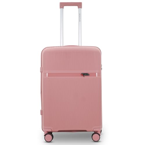 Image of Fly Luggage Trolley bag | Durable Polypropylene Hard Shell | Polypropylene, Lightweight Large Expandable Hardshell, 8 Disc Wheels, TSA Type Lock