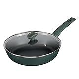 Prestige Earth Friendly - Sartén y tapa antiadherente de inducción de 28 cm, revestimiento a base de plantas, sin tóxicos, fabricado en Italia