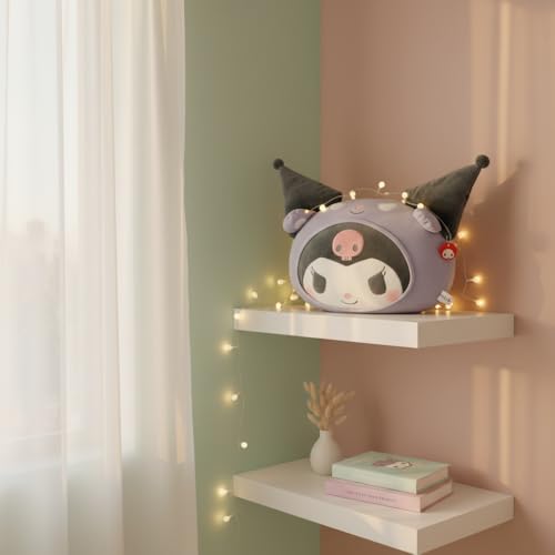 Image of MINISO Kuromi Head Shape Plush Toy 40cm | Soft Cute Plush Stuffed Toy for Kids & Fans