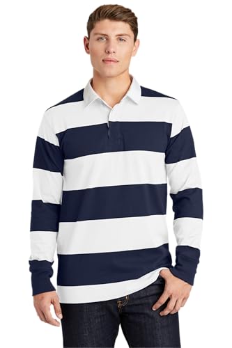 SPORT-TEK Unisex Classic Long Sleeve Rugby Polo
