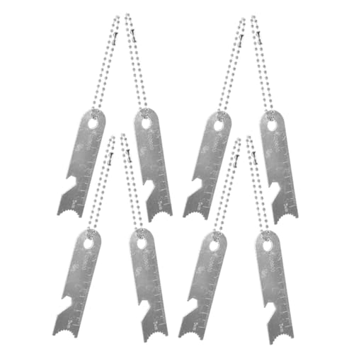 Parliky 8Pcs Outdoor Fire Starting Scrapers Practical Flint Fire Lighters for Camping and Survival Emergency Tools with Ruler and Multi Function Design Portable