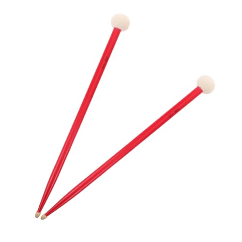 Baquetas para tambor marchante de madera de maple con doble extremo y cabeza de fieltro suave, accesorio de percusión miniatura 1