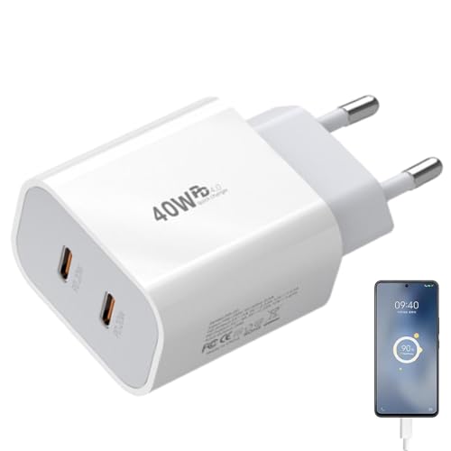 Cargador de 40W ideal para mantener tus auriculares y teléfonos listos en la oficina