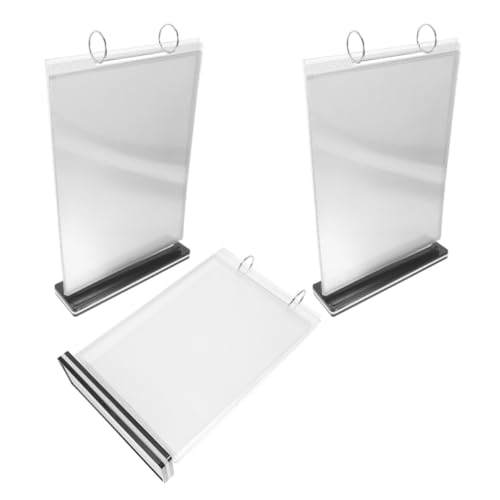 Présentoir de table compact en PVC pour changer de menu facilement