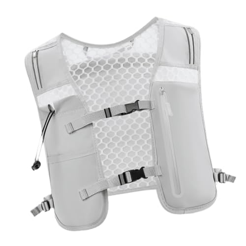KiBcsLic Running Vest Pack Vest for Women Men Running Backpack for Traveling Jogging, Gray