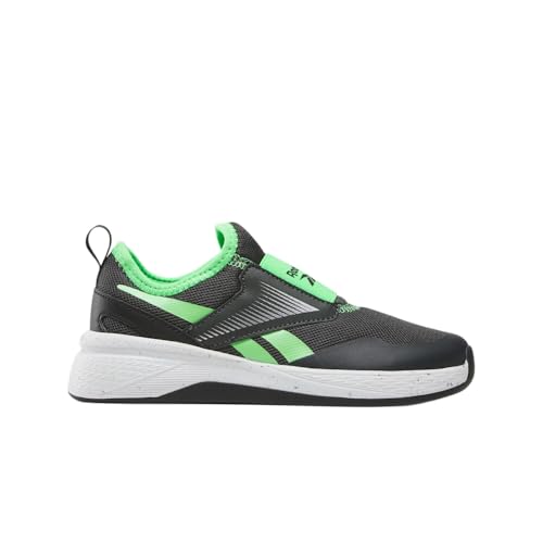 Reebok Boy's Nano Play Slip-On Sneaker, Grey6/Black/Solar Lime, Little Kid 3