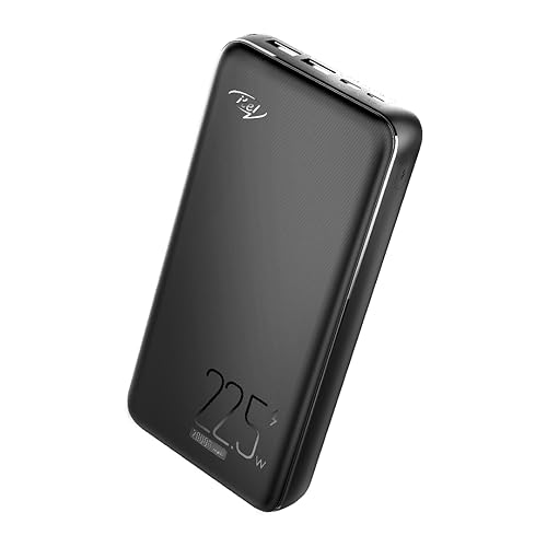 itel Star 200F 20000mAh Powerbank, 22.5 Watt Fast Charging, AIOT Device Compatible, LED Display, Multiport Output & Input with Type-C and Micro for Android, iPhone and Other Gadgets (Black)