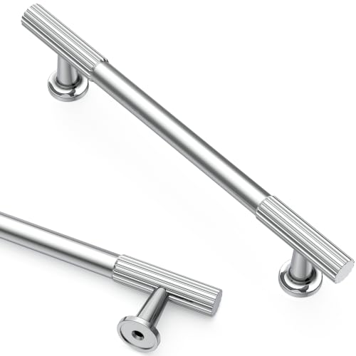 Asidrama 10 Pack 5 inch Polished Chrome Kitchen Cabinet Handles