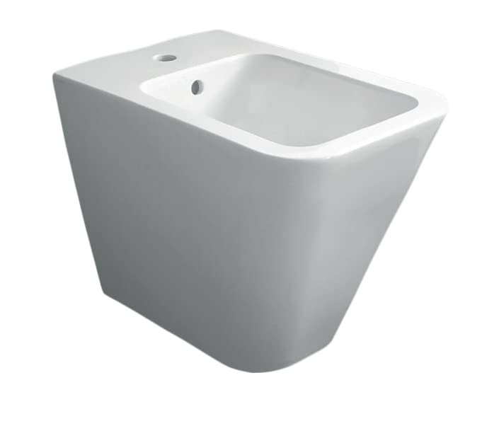 Bidet a Terra in Ceramica 36x55 cm Azzurra Ceramica Build - Bianco Lucido, Standard