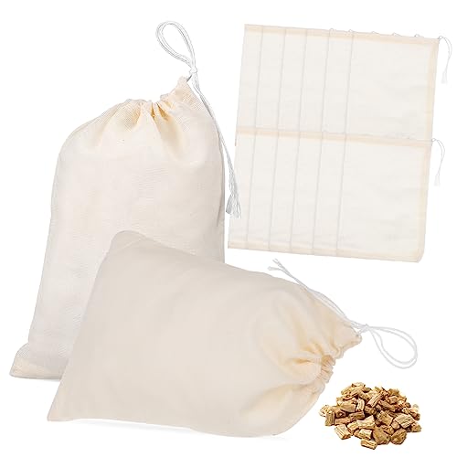BIUDECO 50pcs Muslin Bags Drawstring Tea Cloth Medicine Bag Small Pouches for Chinese Medicine