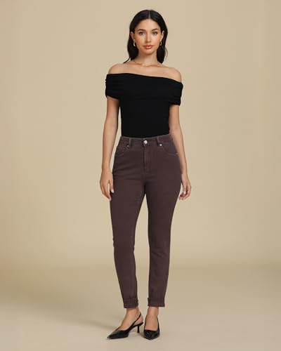 luvamia Skinny Jeans for Women Trendy High Waisted Fold Hem Slim Fit Stretchy Denim Pants Jeggings Jeans with Pockets3