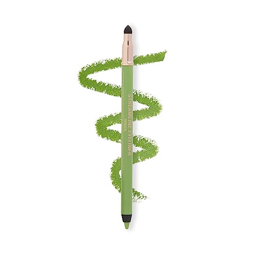 Makeup Revolution London – Streamline Waterline Eyeliner Pencil – Green | Ultra Creamy & Pigmented Texture | Smooth & Buttery Application | Built-in Smudger for Smokey Looks | 1.3g