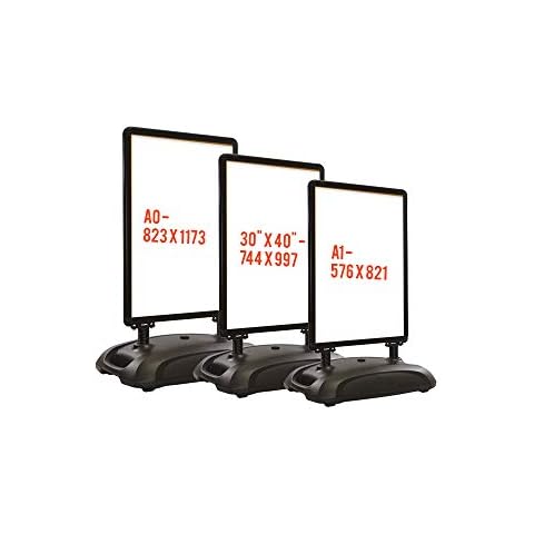 Sightmaster Pavement Shop Sign Board Outdoor Path Street Advertising Display (Hardware Only, A0 (33" x 47")) Cover