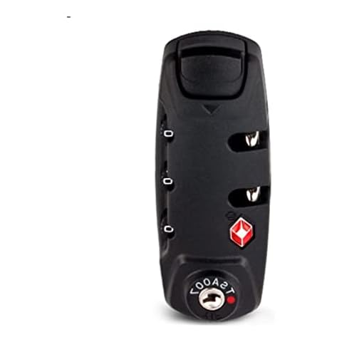 Customs Lock Zipper Bags Fixed Lock Fixed Safety Lock TSA007 Authentication Password Lock Black- Industrial Hardware Cover