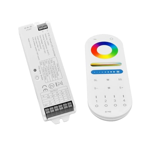Contrôleur LED 5 en 1 2.4Ghz DC 12-24V 15A pour rubans LED monochromes et RGB