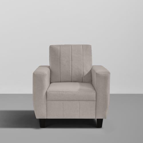 Image of Sleepyhead Bae Designed by Duroflex - 1 Seater Sofa Chair, Premium Fabric |Space-Saving Design |Comfort & Easy Maintenance |3 Years Warranty |Stylish Single Seater for Living Room - Pebble Brown
