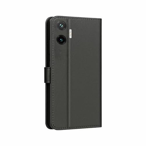 Image of AIBEX Shock Proof Flip Compatible for Poco F7 5G Flip Cover Leather Finish | Inside TPU with Card Pockets | Wallet Stand | Complete Protection Flip Case - Black