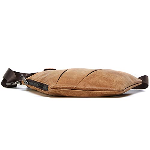 Genuine Leather Chest Bag for Men Casual Shoulder Bag Anti Theft Crossbody Bag Sling Bag Travel Hiking Backpack2