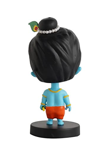 Image of AUGEN Krishna God Action Figure Limited Edition Bobblehead for Car Dashboard, Office Desk & Study Table (Pack of 1)