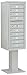 Salsbury Industries 3411S-09GRY 4C Pedestal Mailbox, Gray